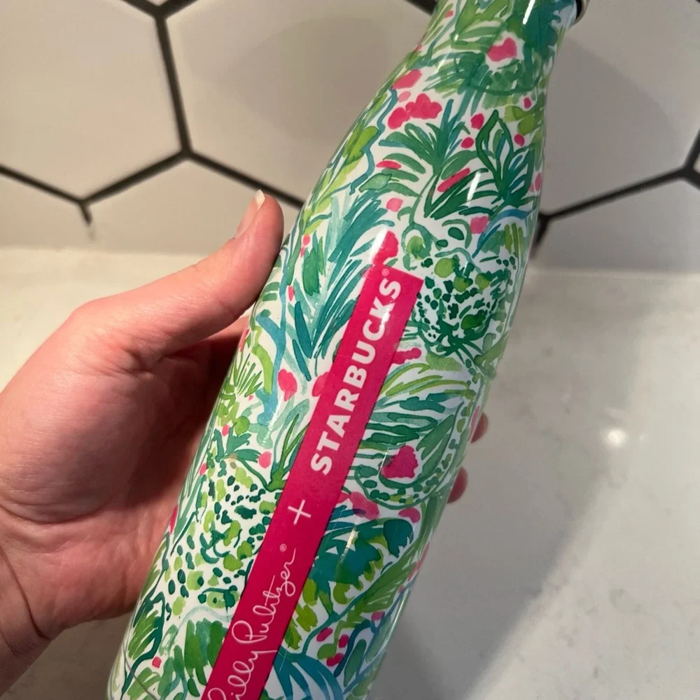 Lilly Pulitzer Palm Beach Jungle Swell Stainless Steel Water Bottle 17oz NWOT - Picture 2 of 11